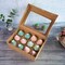 15-Pack Brown Cupcake Boxes 12 Holders Cake Carrier Food Grade Kraft Pop-up Bakery Boxes 13.8 x 9.5 x 4inch with Inserts and PVC Windows Fits 12 Cavity Cupcake Pack of 15
